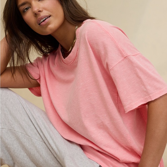 aerie Tops - NWT 2024 Aerie Oversized Boyfriend Tee XXS